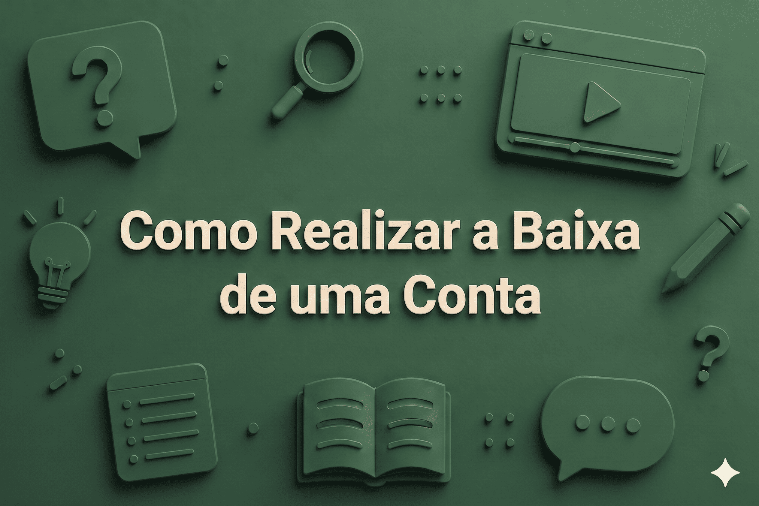 Como Realizar a Baixa de uma Conta