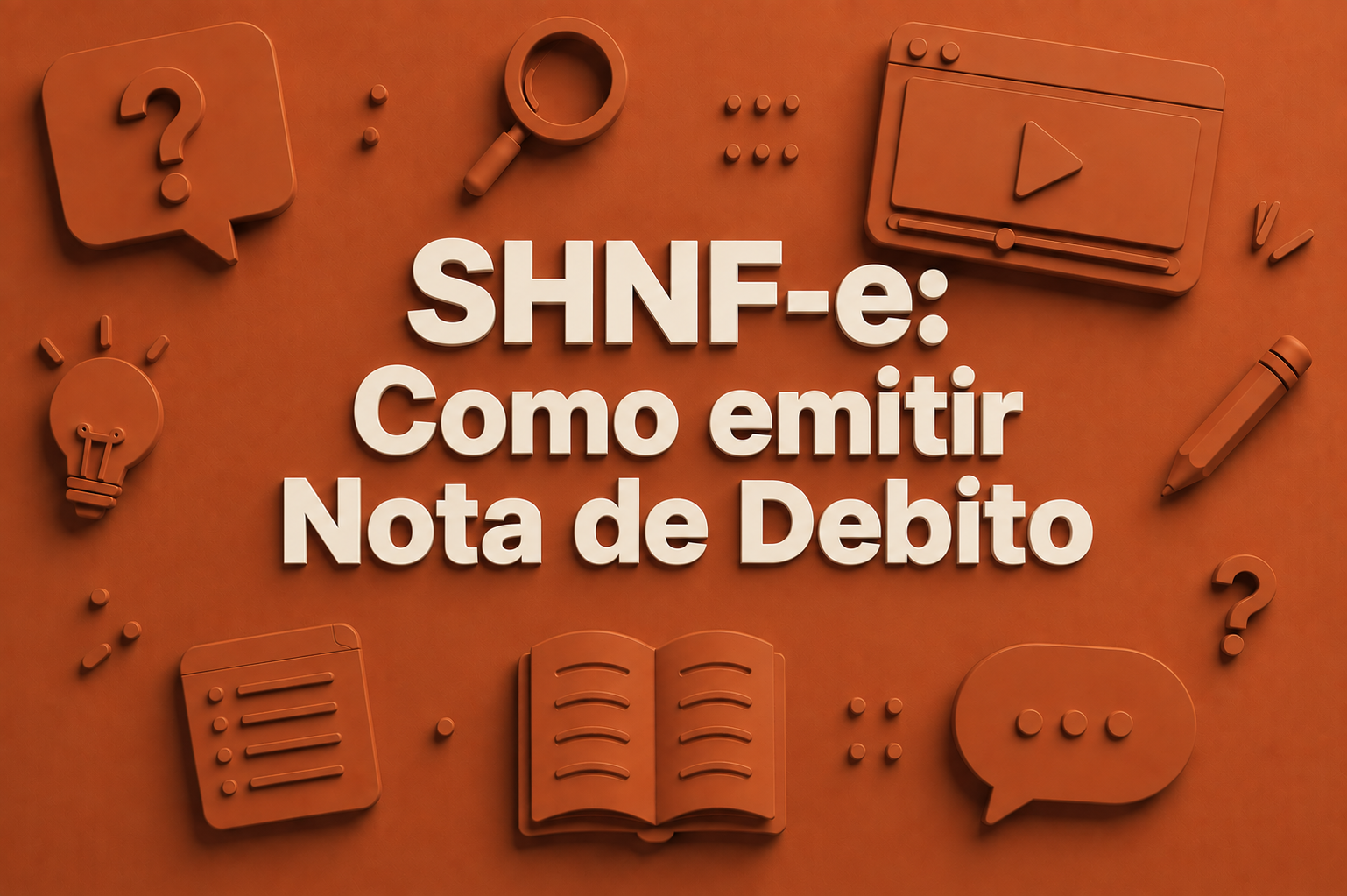SHNF-e: Como Gerar Nota Fiscal com finalidade de Nota de Débito
